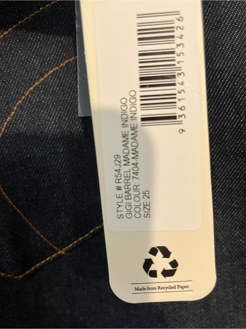 ROLLA'S High-Rise Madame  Indigo Button-Fly Women's Jeans Gigi Barrel Leg 25 NWT - Picture 7 of 14